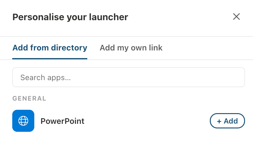 App Launcher SharePoint list backend view